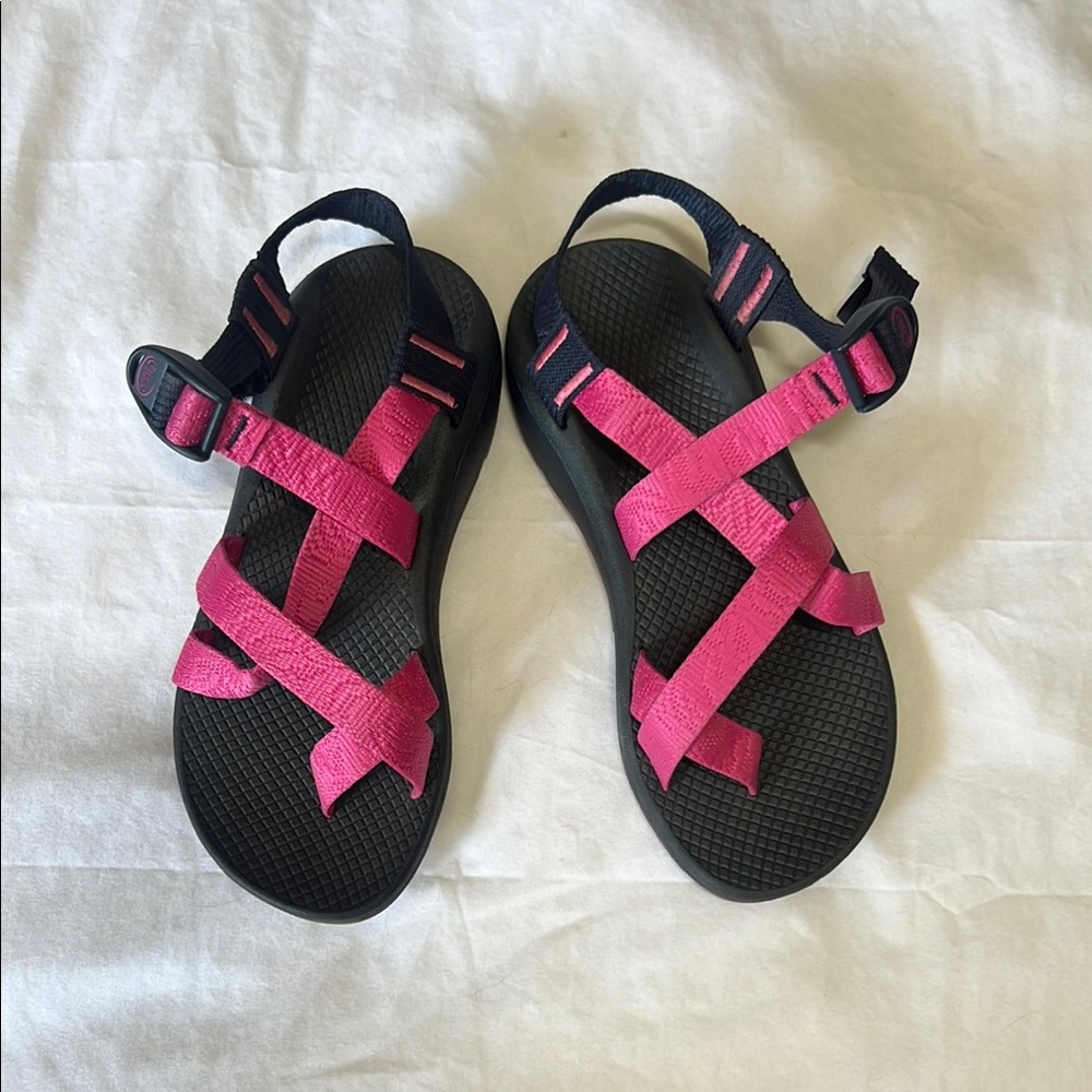 Chaco Pink and Black Sandals